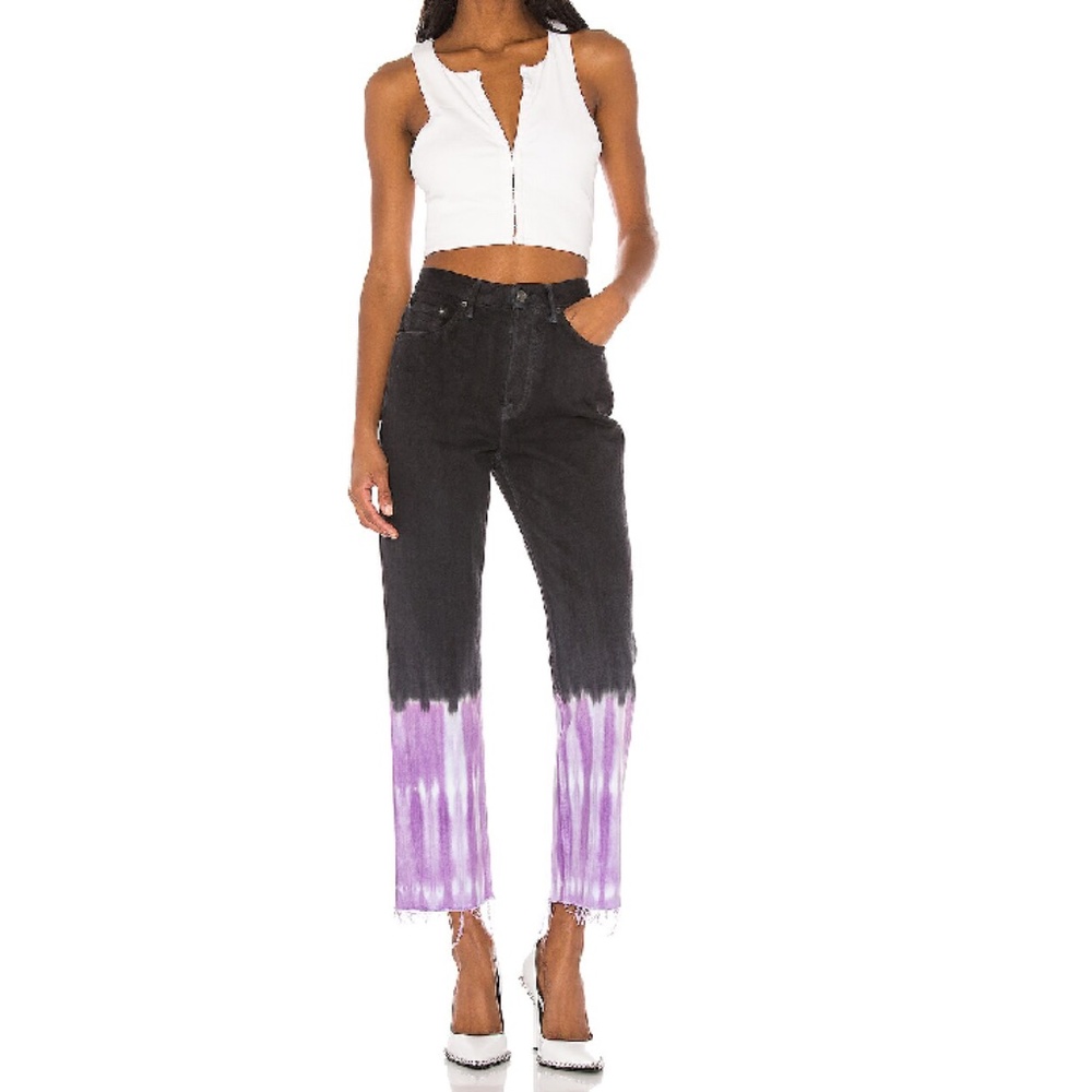 Grlfrnd Mica Crop Tie Dye Changing Skies Jeans